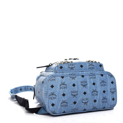 MCM Visetos Studded Small Stark M Backpack Blue 3 of 10