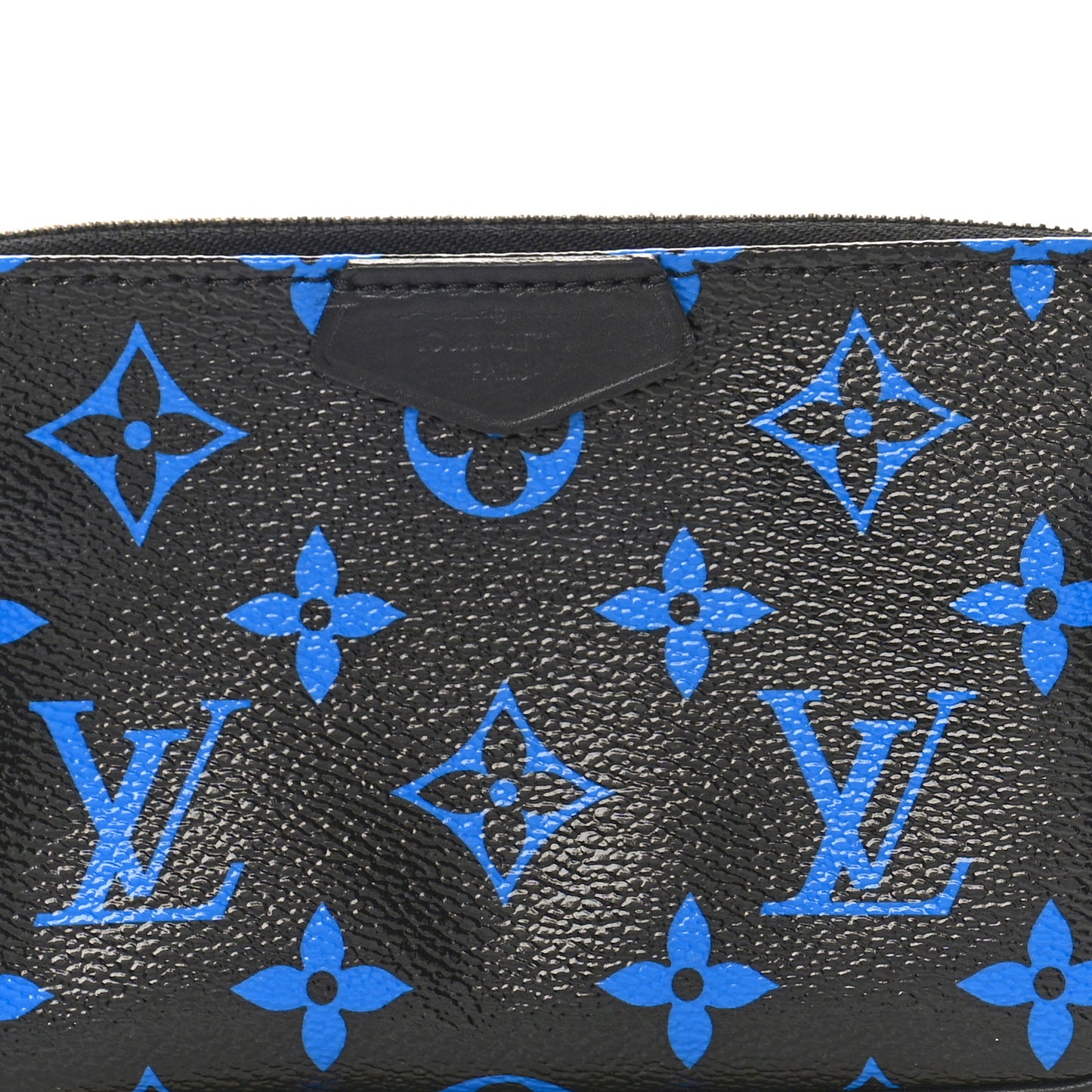 Colored Monogram Mini Pochette Accessories Blue Black