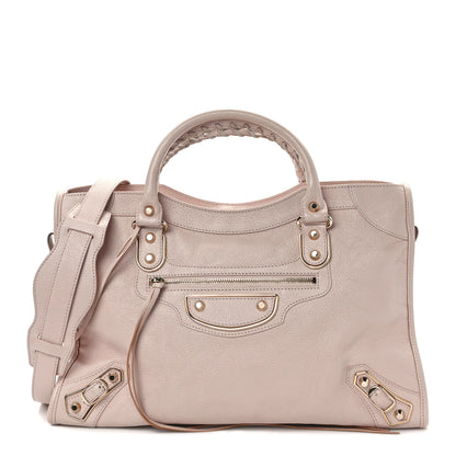 Balenciaga Chevre Silver Metallic Edge Hardware City Rose Aubepine Bois de Rose 1 of 13