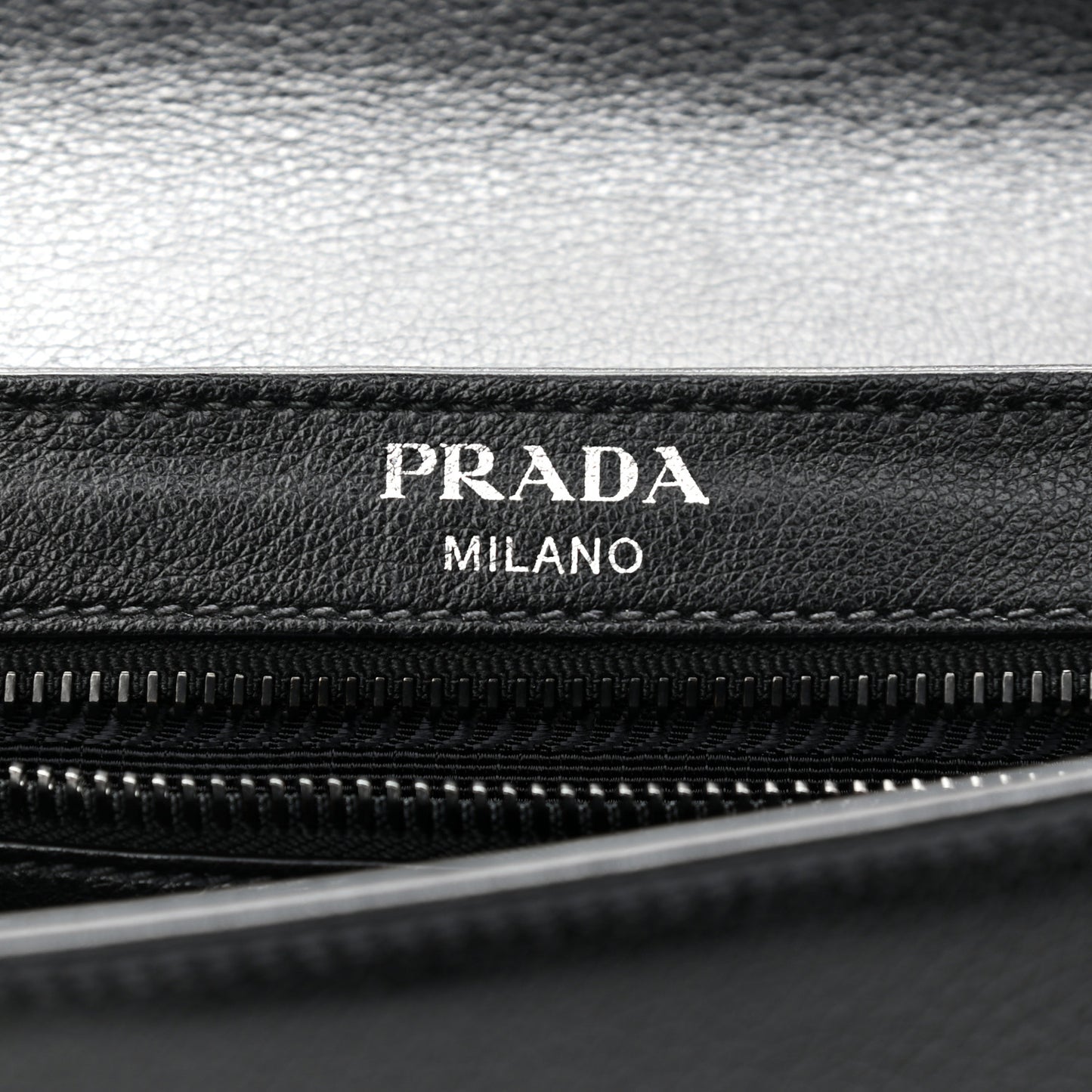 Glace Calfskin Studded Crossbody Grey Black