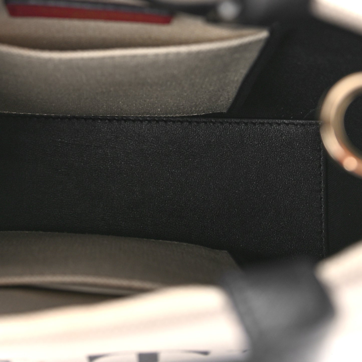 Canvas VLTN Print Tote Black Ivory