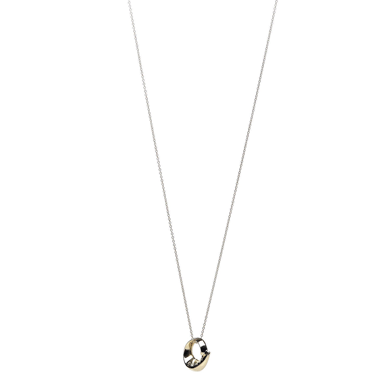 Tiffany 18K Yellow Gold Frank Gehry Believe Pendant Necklace 1 of 8