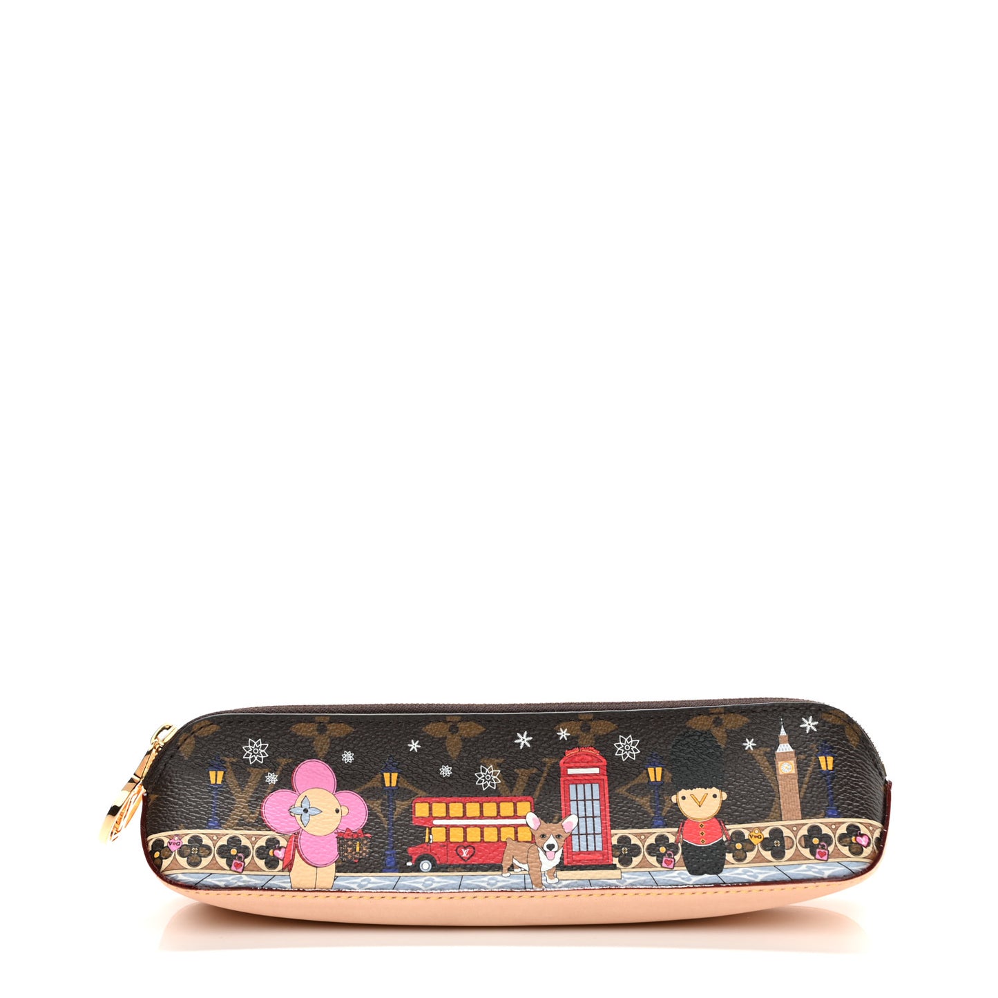 Monogram Monogram 2021 Christmas Animation London Elizabeth Pencil Pouch Coquelicot