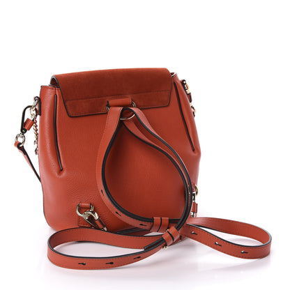 Chloe Suede Calfskin Small Faye Backpack Sepia Red 2 of 9