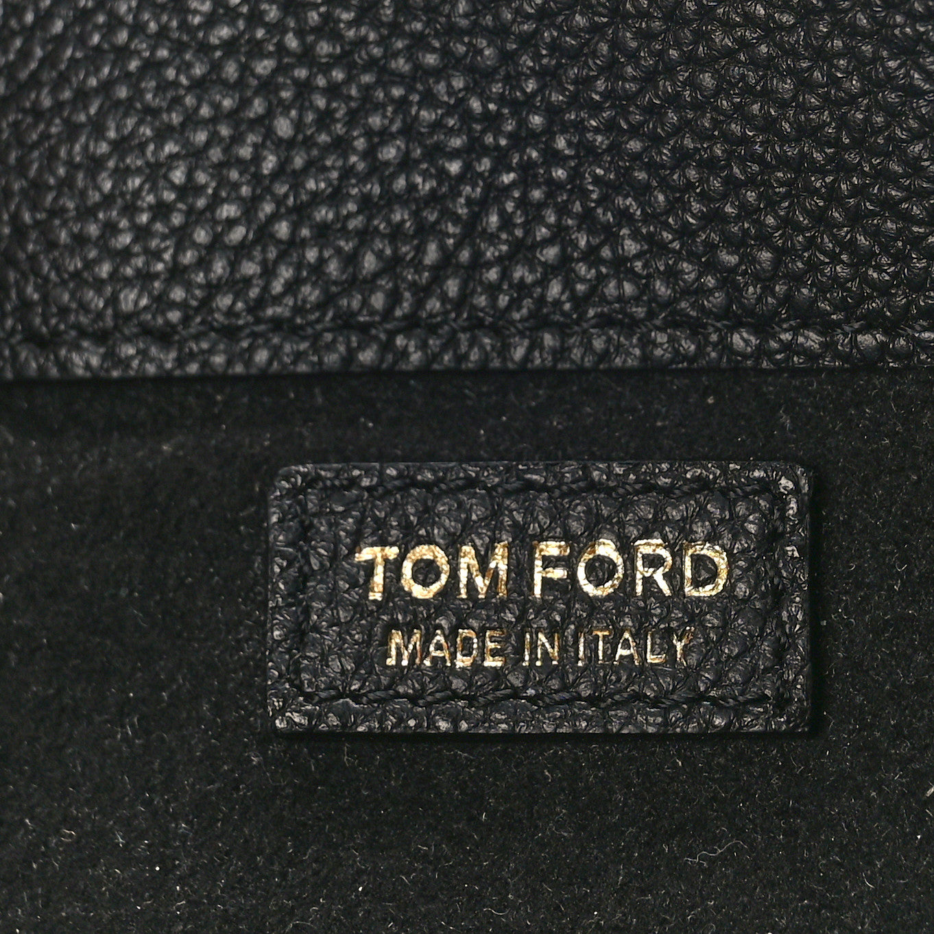 Grained Calfskin Mini TF East West Tote Black