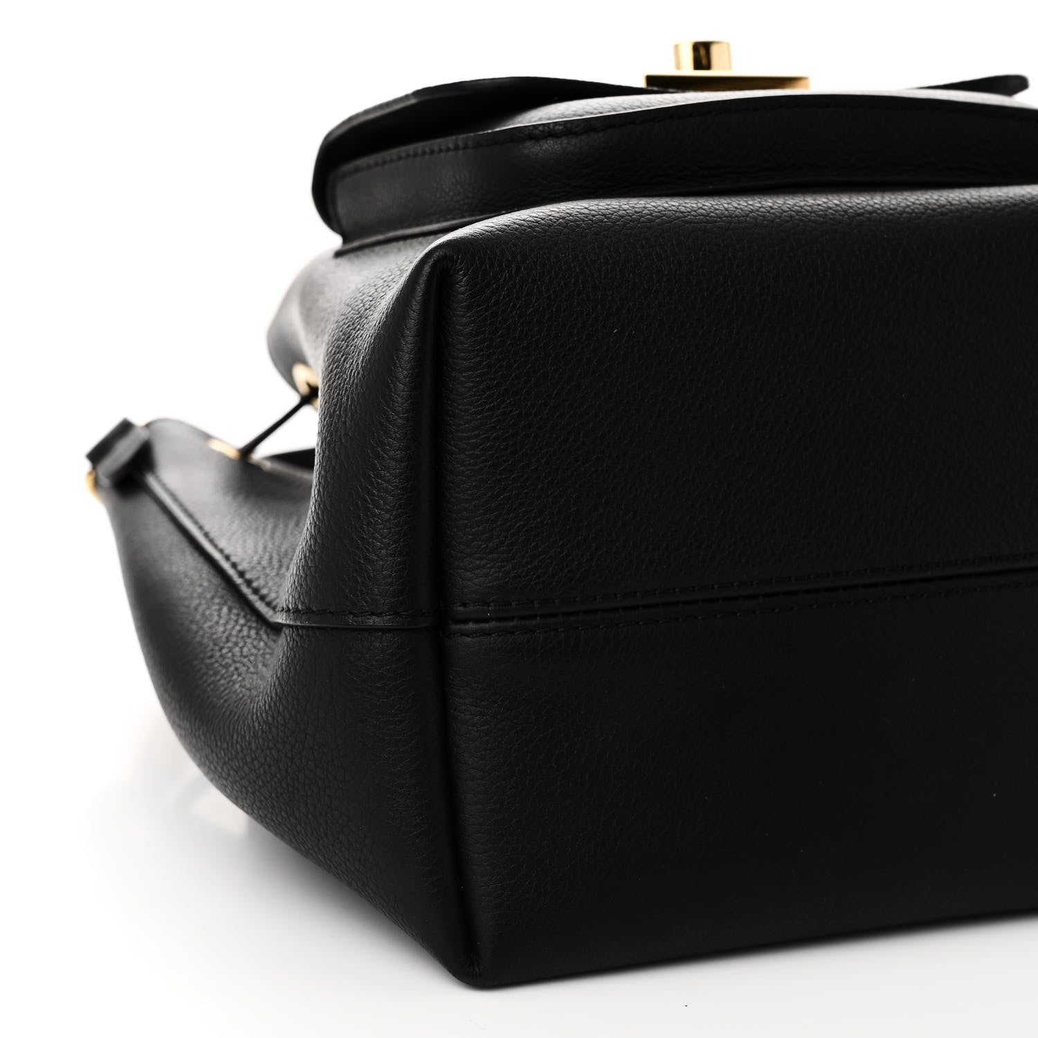 Louis Vuitton Calfskin Lockme Bucket MM Black 8 of 9