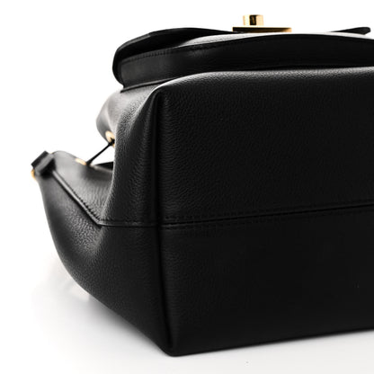 Louis Vuitton Calfskin Lockme Bucket MM Black 8 of 9