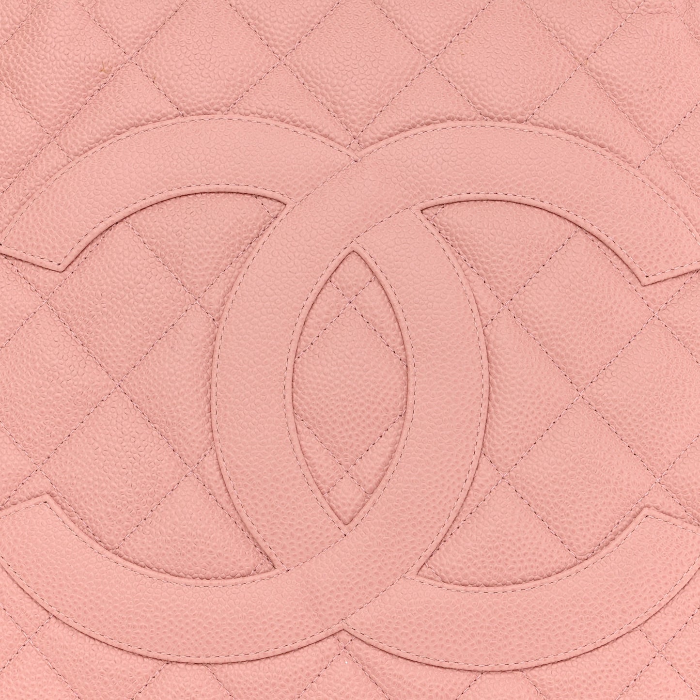Caviar Quilted Medallion Tote Light Pink