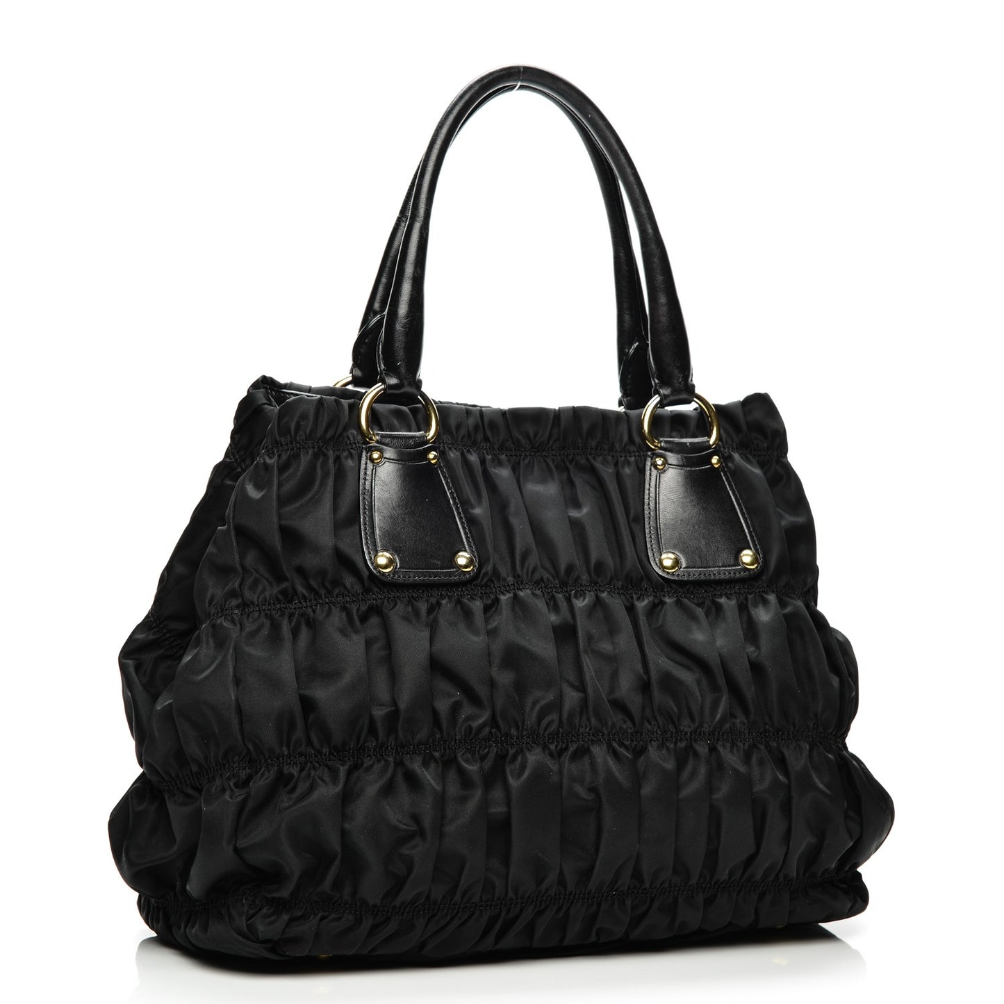 Tessuto Nylon Gaufre Tote Nero Black