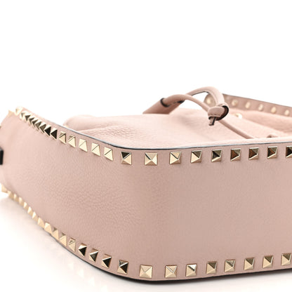 Valentino Garavani Grained Calfskin Rockstud Bucket Bag Poudre 8 of 9