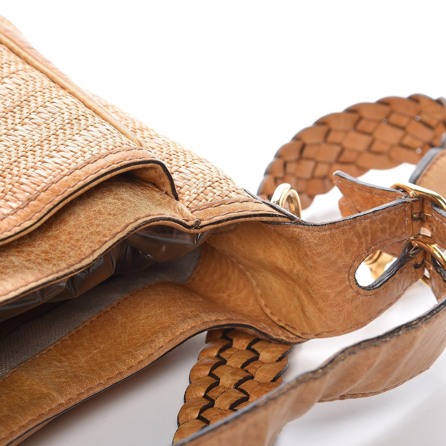 Libeccio Raffia Large New Pelham Shoulder Bag Light Brown