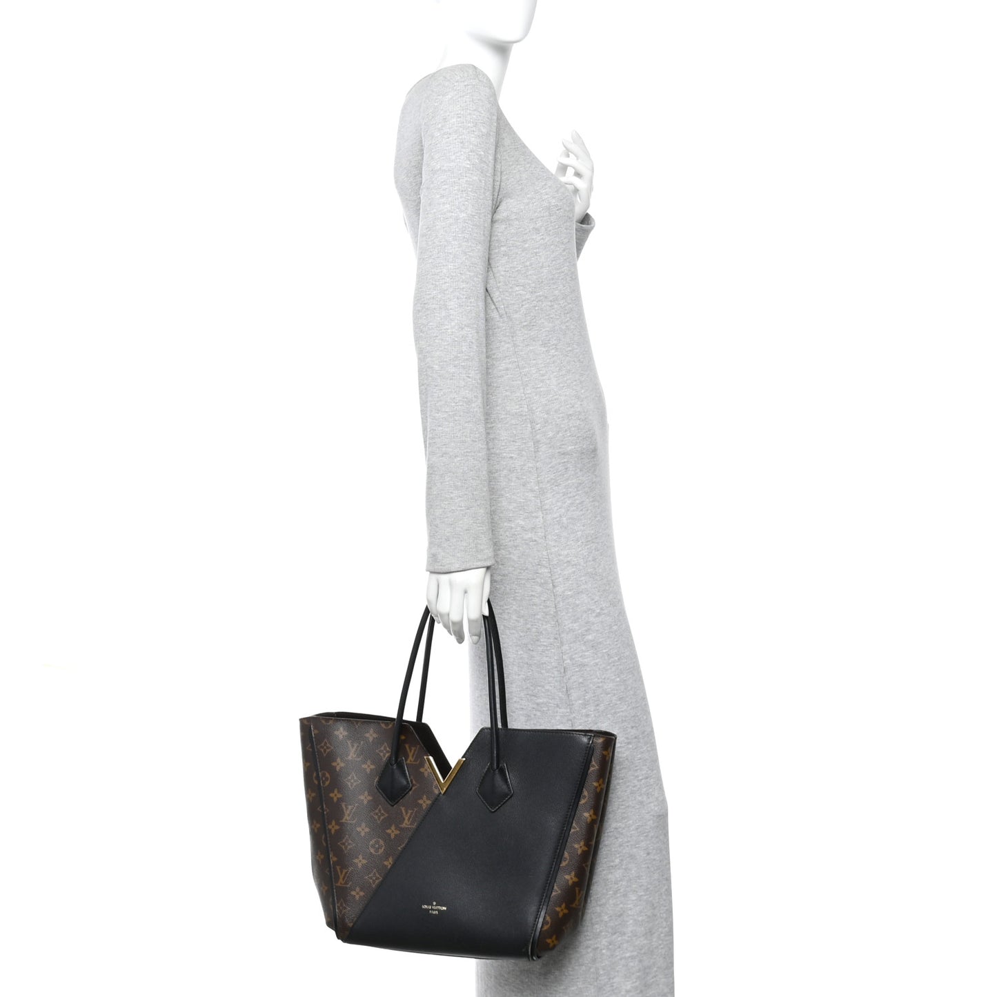 Calfskin Monogram Kimono Tote Black
