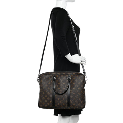 Louis Vuitton Monogram Macassar Porte-Documents Voyage PM 2 of 13