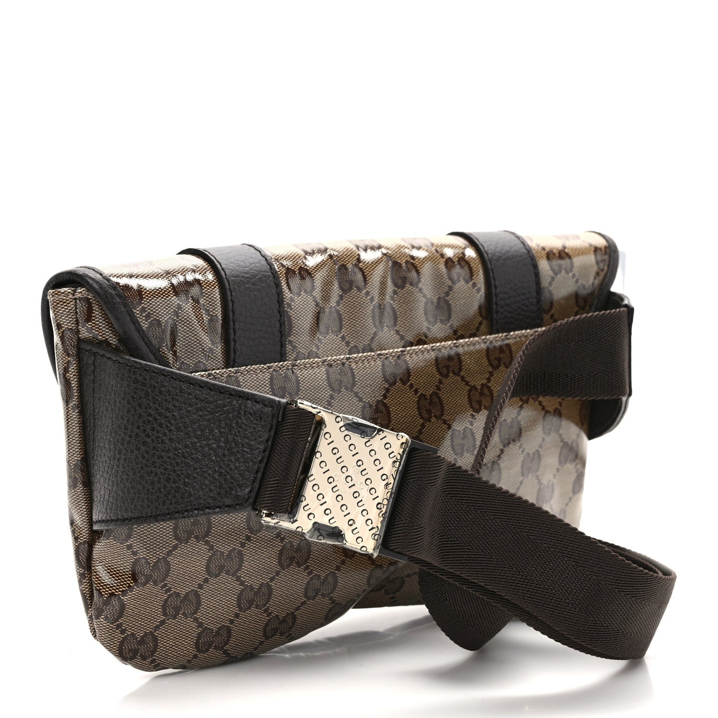 Crystal Monogram Waist Belt Bag Brown