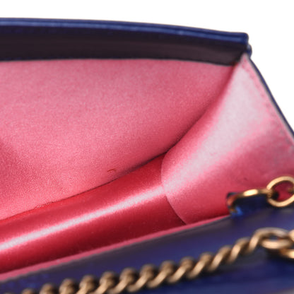 Gucci Velvet Matelasse GG Marmont Mini Bag Cobalt Blue 9 of 14