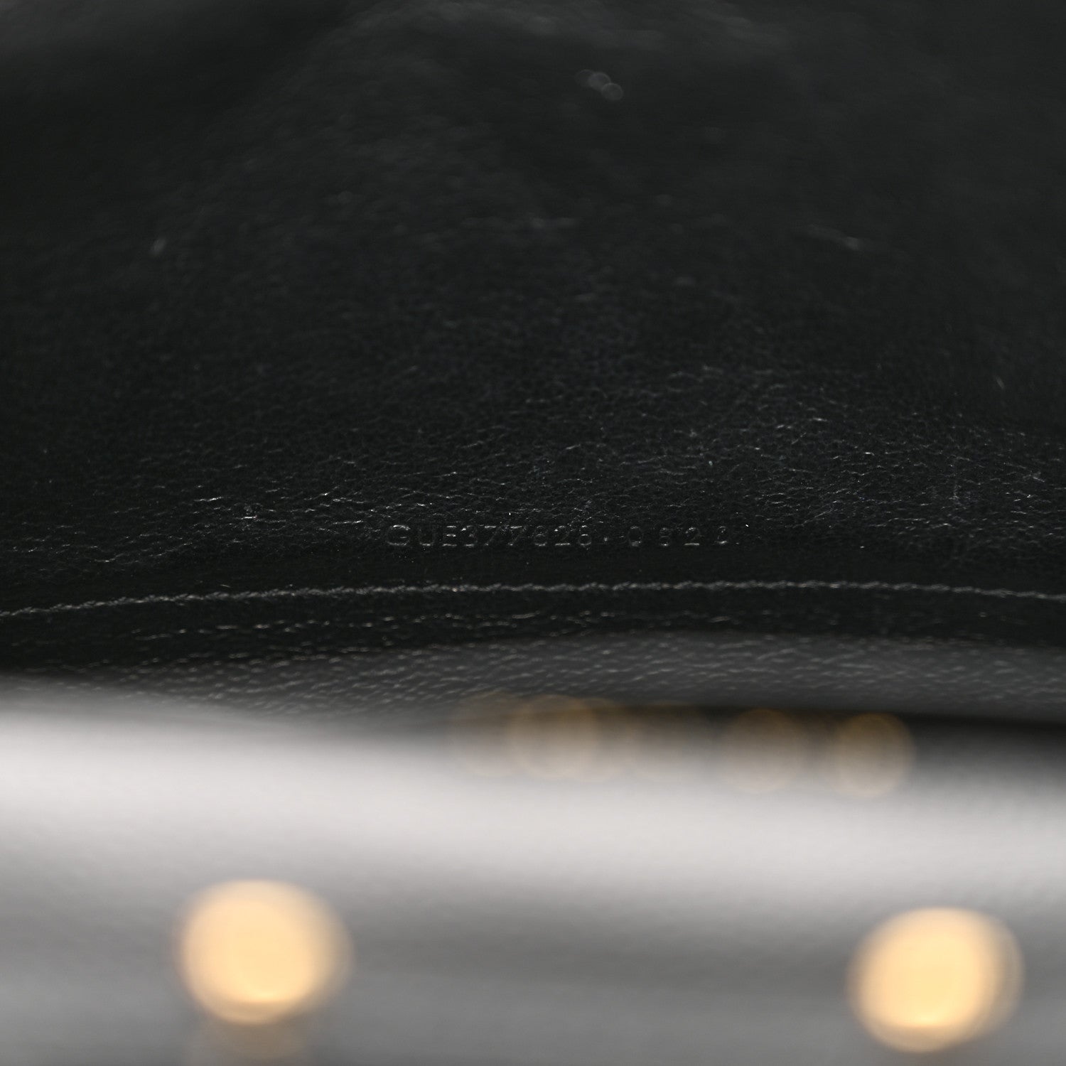 Saint Laurent Grain De Poudre Matelasse Chevron Monogram Chain Wallet Black 7 of 10