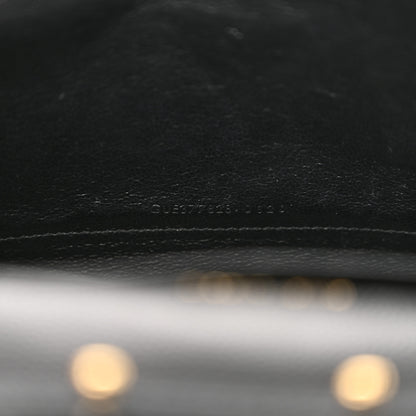 Saint Laurent Grain De Poudre Matelasse Chevron Monogram Chain Wallet Black 7 of 10