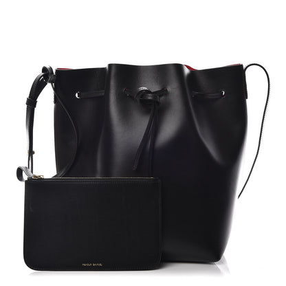 Mansur Gavriel Vegetable Tanned Calfskin Bucket Bag Black Flamma 1 of 9