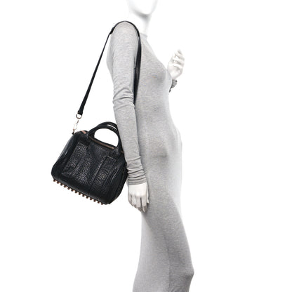 Alexander Wang Pebbled Lambskin Rockie Black Rose Gold Hardware 2 of 9