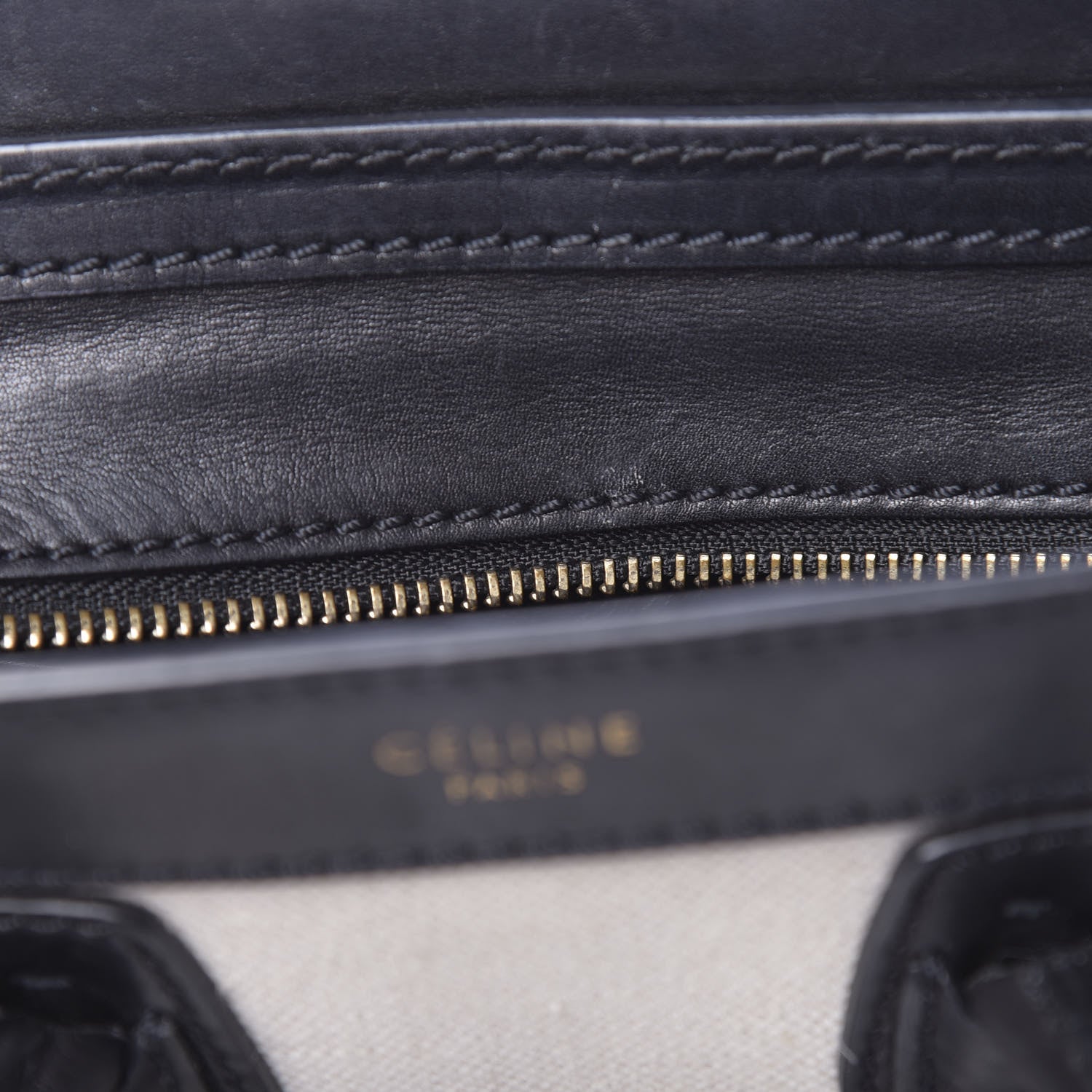Celine Natural Canvas Smooth Calfskin Nano Luggage Cream 8 of 16