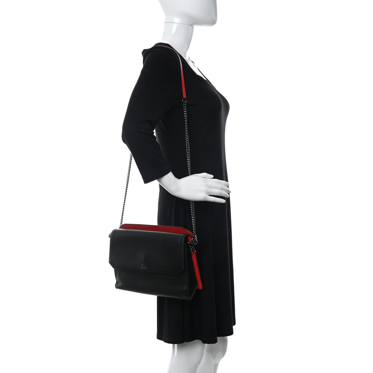 Calfskin Boudoir Shoulder Bag Black