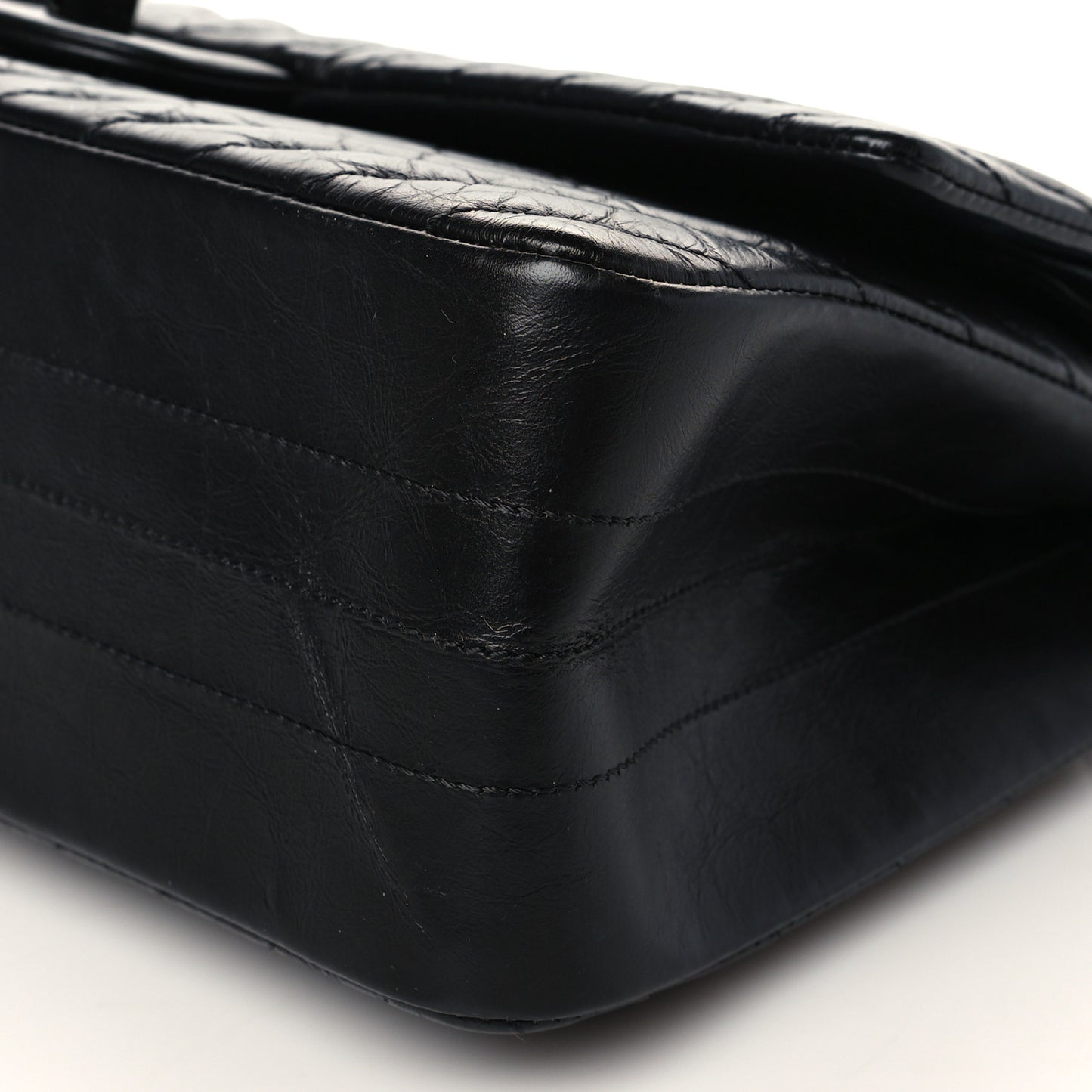 Aged Calfskin Chevron Quilted 2.55 Reissue 226 So Black