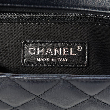Chanel Goatskin Quilted Large City Rock Flap Navy 6 of 11