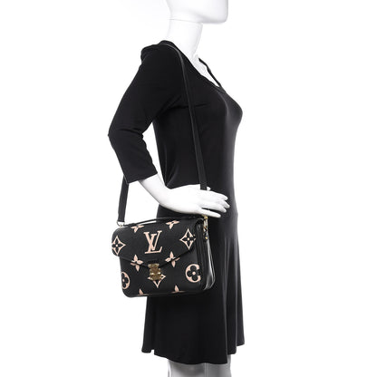 Louis Vuitton Empreinte Monogram Giant Pochette Metis Black Beige 2 of 9