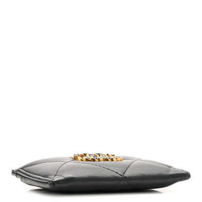 Chanel Lambskin Quilted Chanel 19 Card Holder Black 4 of 10