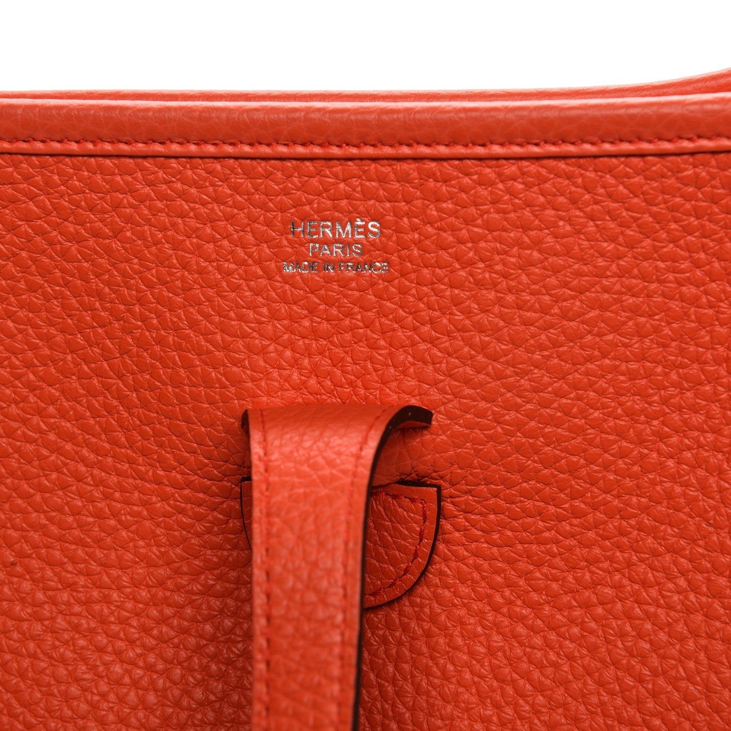 Hermes Taurillon Clemence Evelyne III PM Orange Poppy 7 of 8