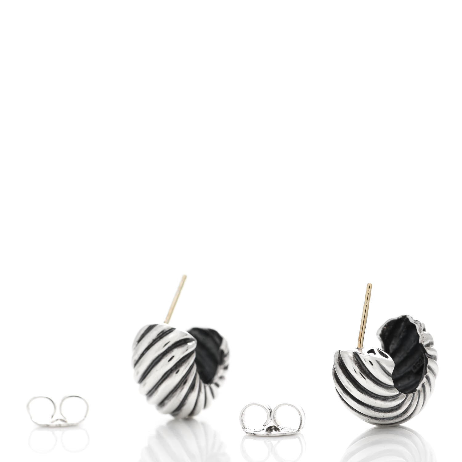 David Yurman Sterling Silver Cable Classics Hoop Earrings 3 of 5