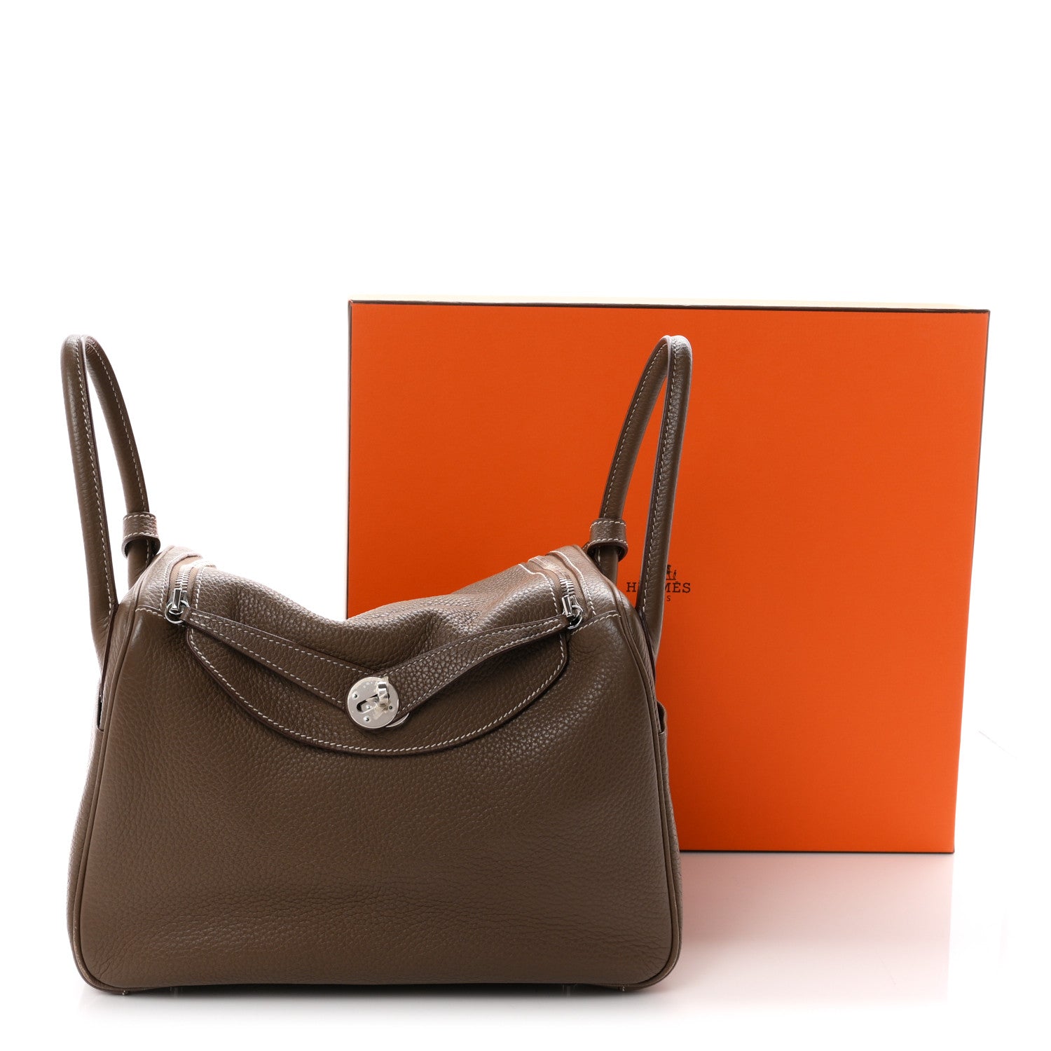 Hermes Taurillon Clemence Lindy 30 Etoupe 11 of 11