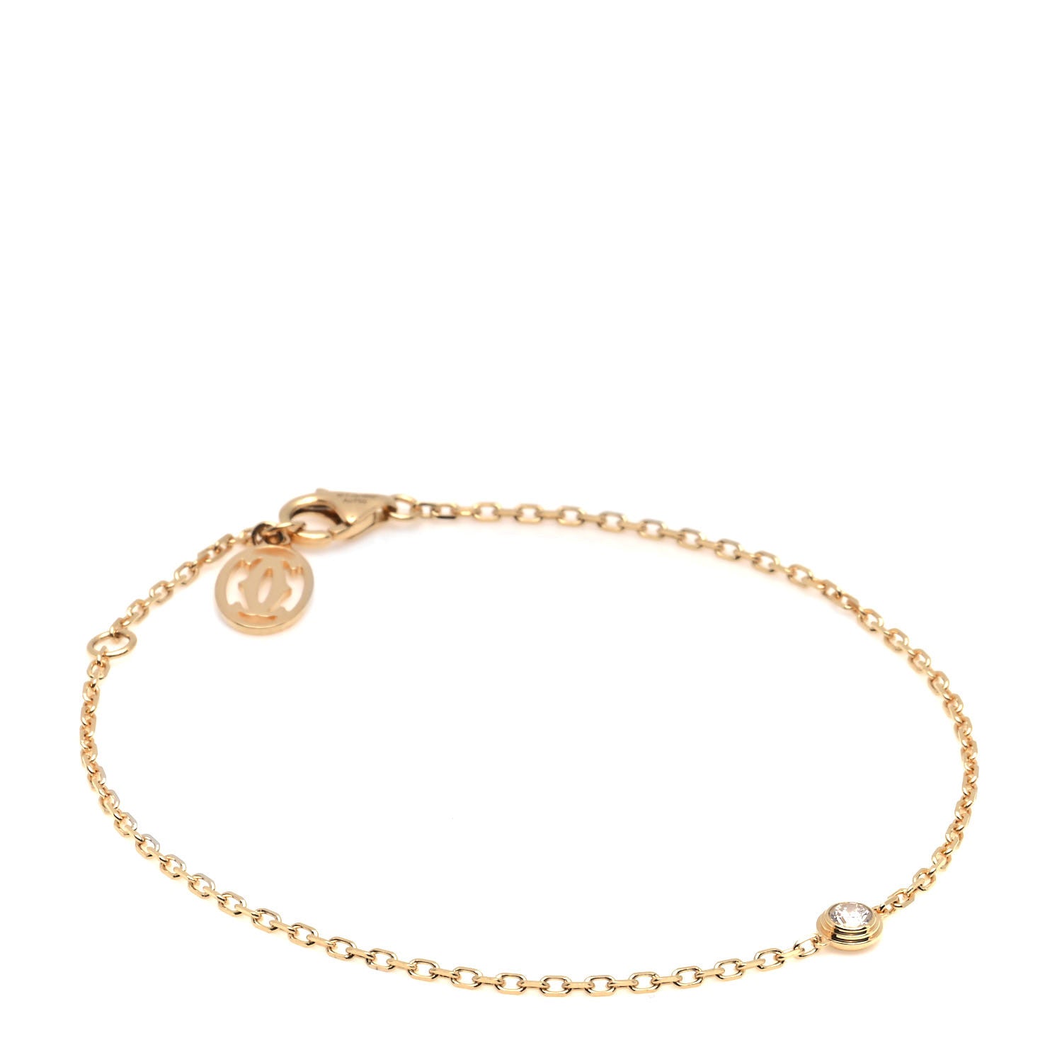 Cartier 18K Yellow Gold Diamond SM D'Amour Bracelet 1 of 4