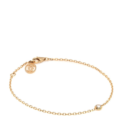 Cartier 18K Yellow Gold Diamond SM D'Amour Bracelet 1 of 4