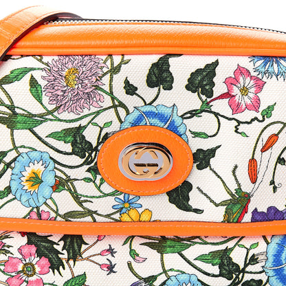 Gucci Canvas Flora Floral Shoulder Bag White Orange Fluo 9 of 9