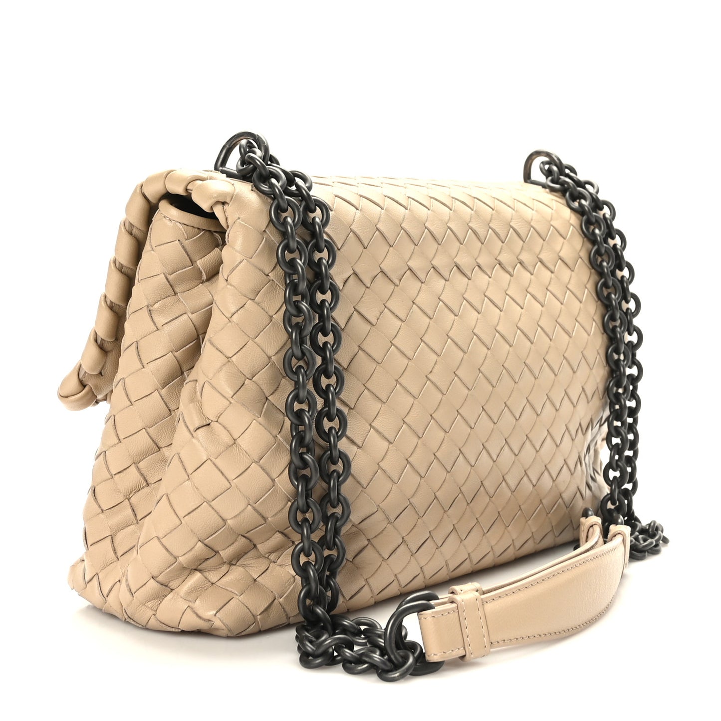 Nappa Intrecciato Small Olimpia Shoulder Bag Mink