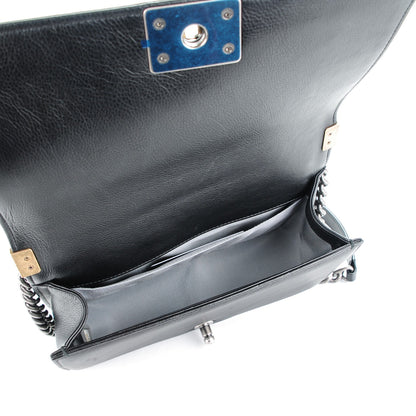 Chanel Calfskin Double Stitch Medium Boy Flap Black 6 of 8