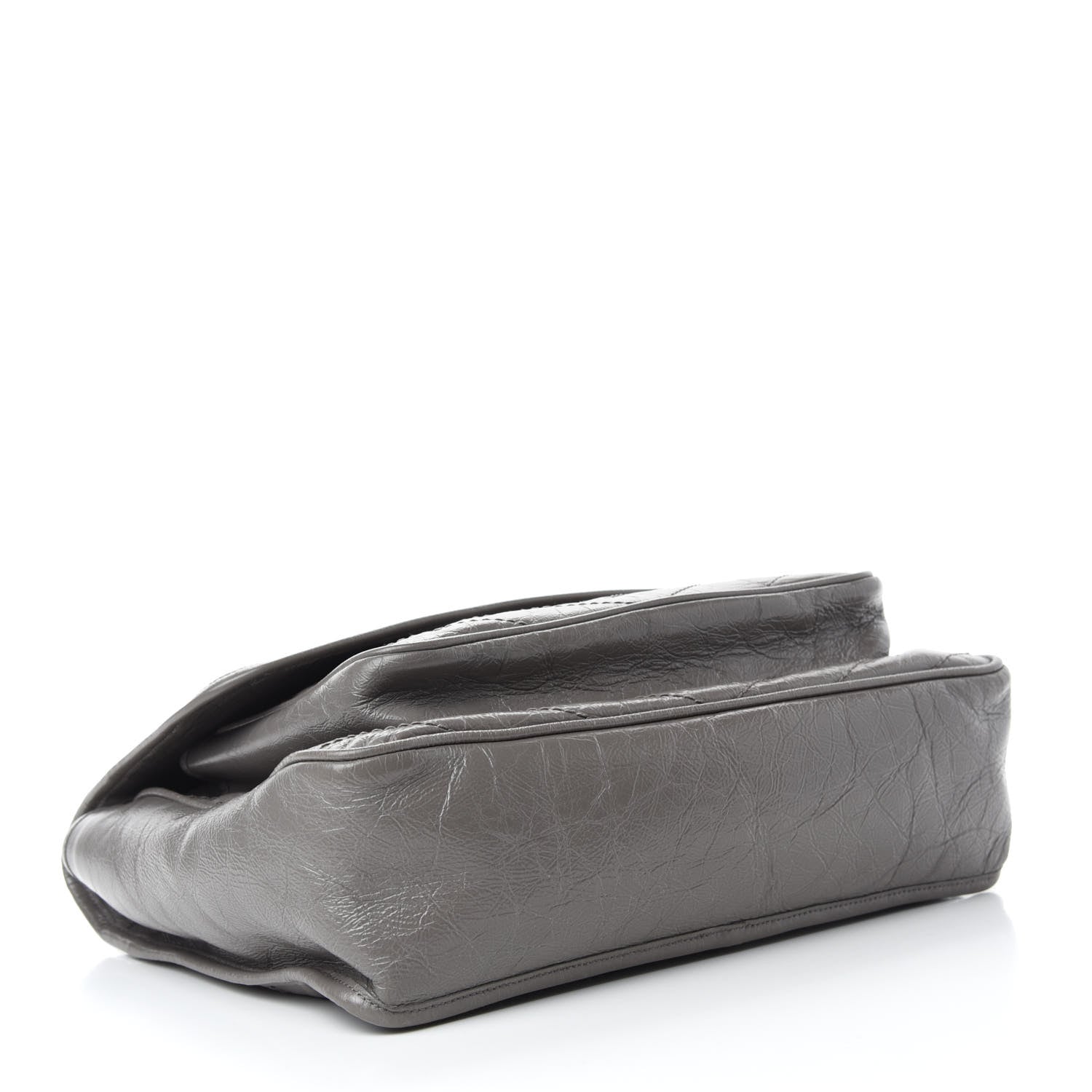Saint Laurent Crinkled Calfskin Matelasse Monogram Large Niki Chain Satchel Fog 4 of 12