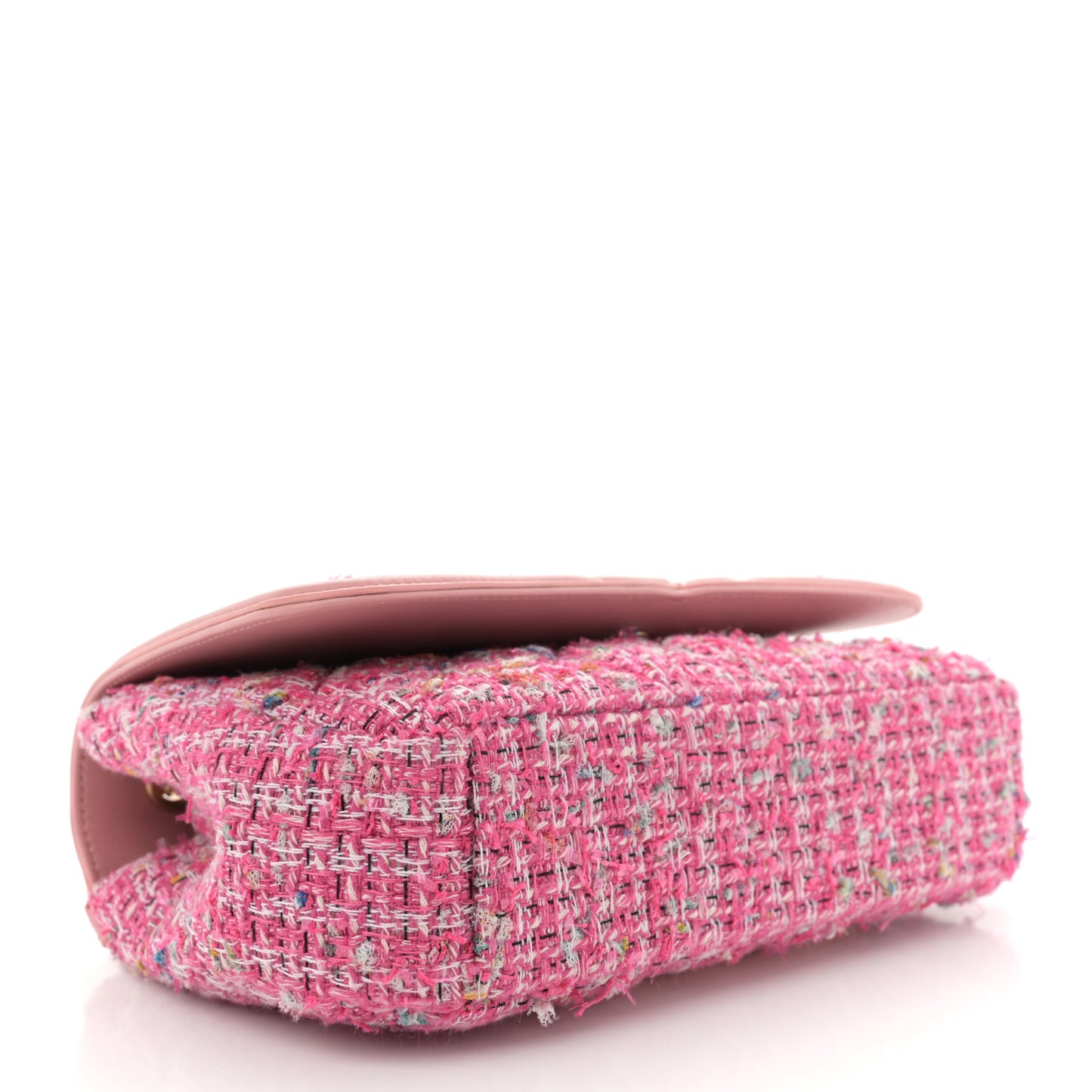 Tweed Lambskin Quilted Small CC Filigree Flap Pink