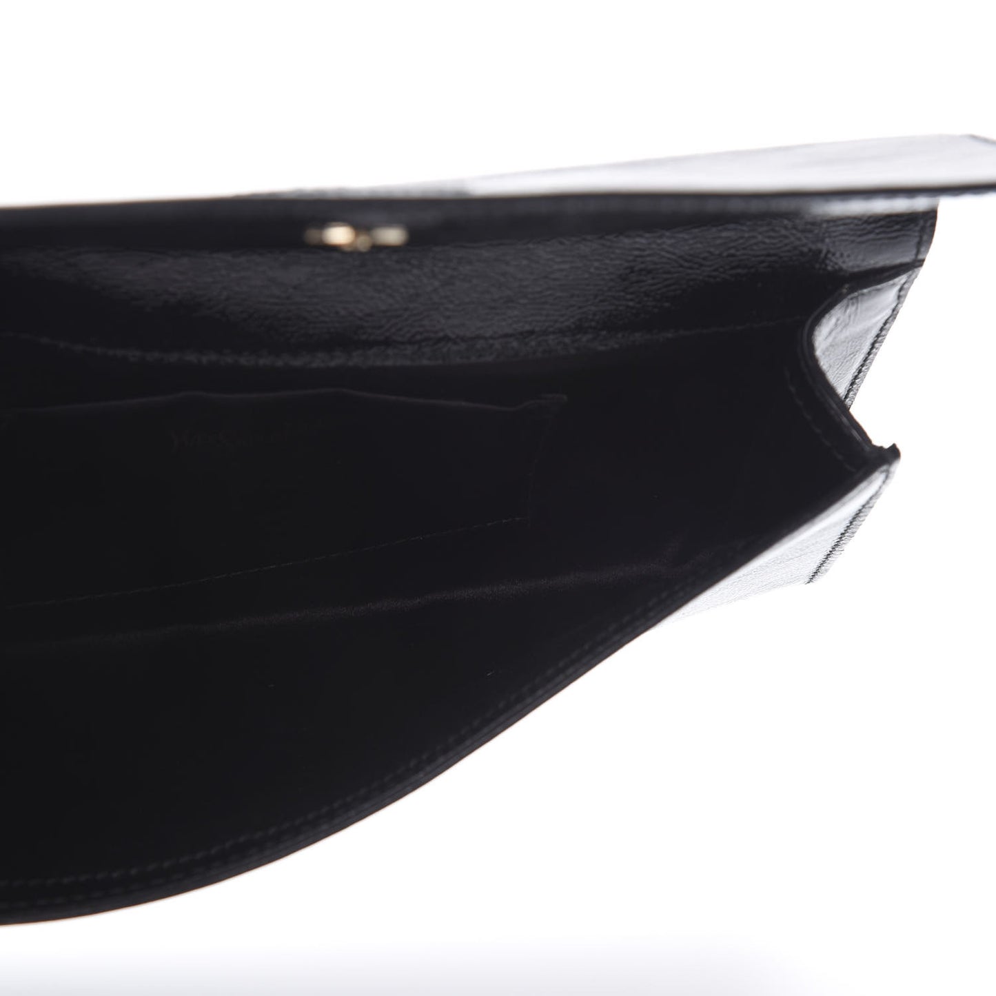 Textured Patent Monogram Small Belle De Jour Clutch Black
