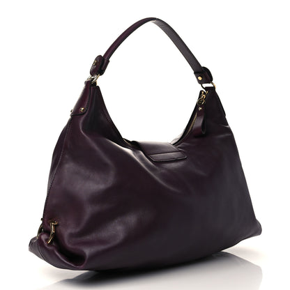 Salvatore Ferragamo Calfskin Fanisa Gancini Hobo Plum 2 of 6