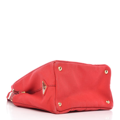 Prada Canapa Small Logo Tote Rosso Talco 5 of 23