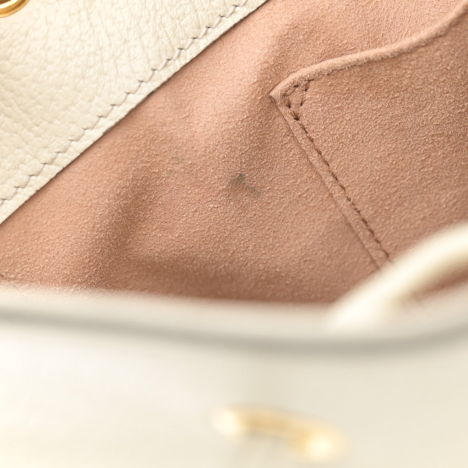 Gucci Glazed Textured Calfskin Web Small Ophidia Bucket Bag Mystic White 8 of 13
