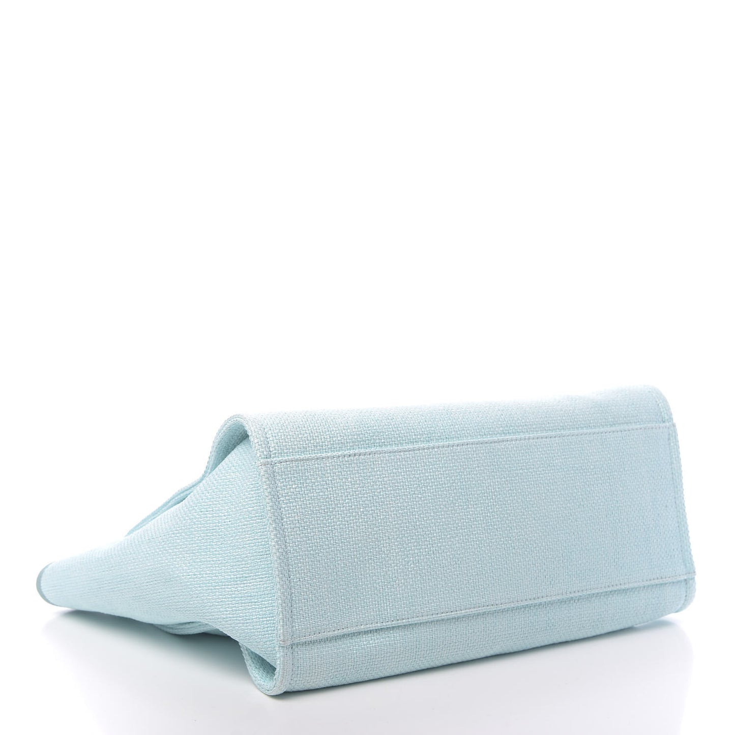 Woven Straw Raffia Large Deauville Tote Turquoise