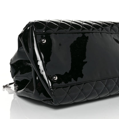 Chanel Patent Quilted Large Just Mademoiselle Bowling Bag Black 6 of 7