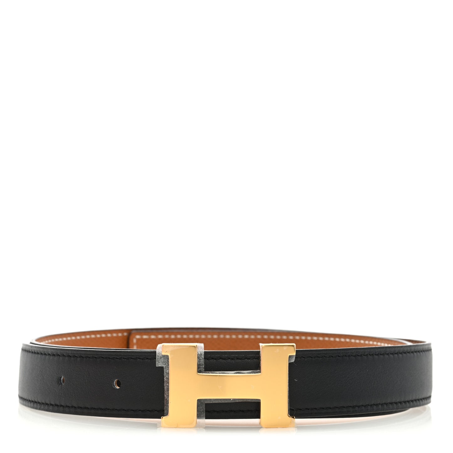 Box Epsom 32mm H Belt 75 30 Black Gold