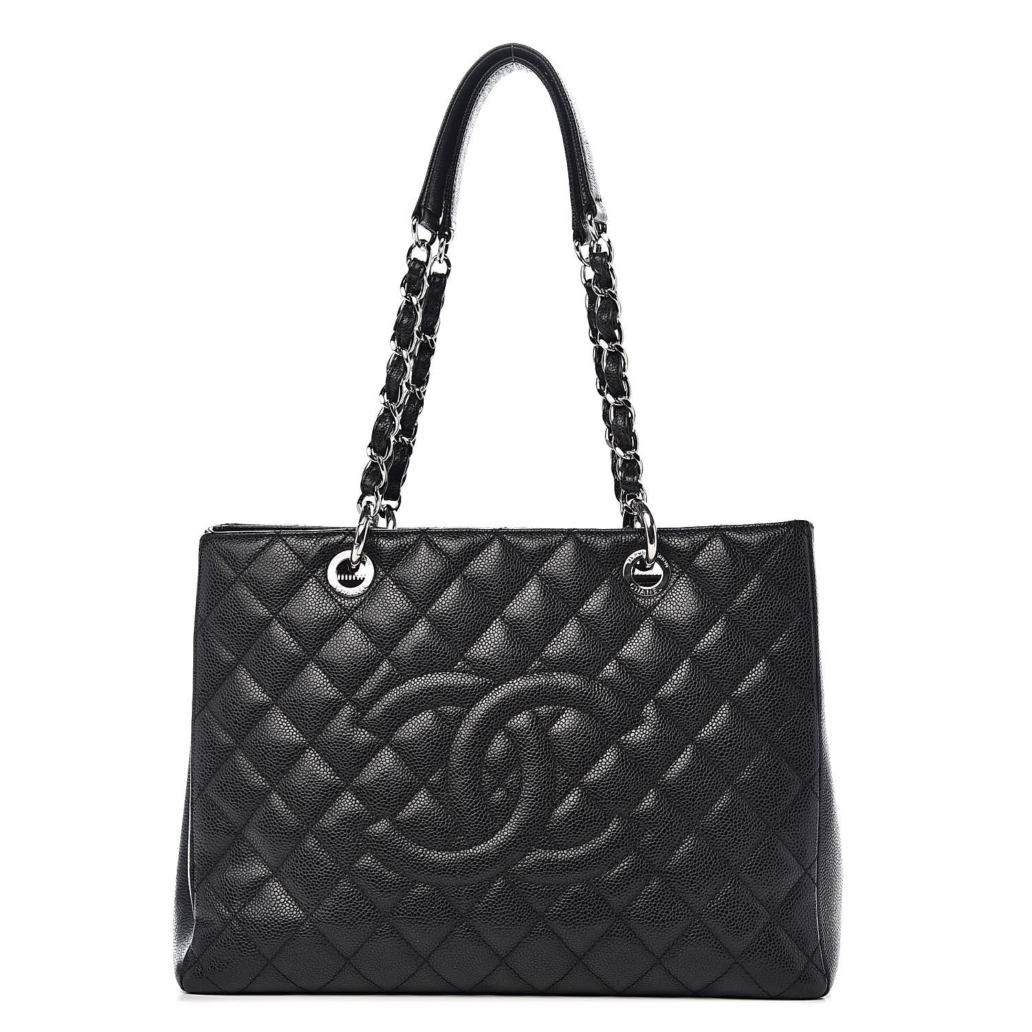 Chanel Caviar Quilted Grand Shopping Tote GST Black 1 of 12
