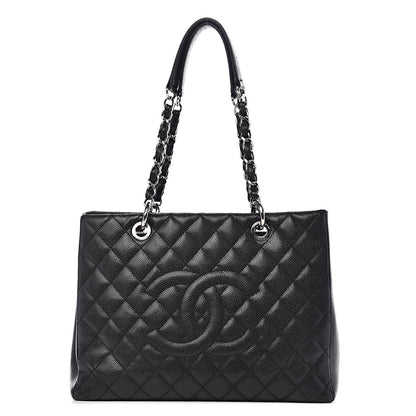 Chanel Caviar Quilted Grand Shopping Tote GST Black 1 of 12