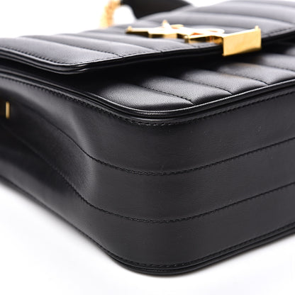 Saint Laurent Lambskin Matelasse Monogram Medium Vicky Chain Bag Black 7 of 14