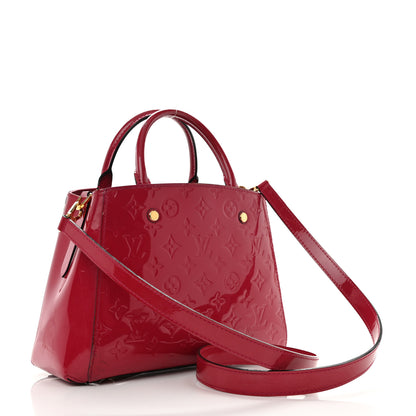 Louis Vuitton Vernis Montaigne BB Magenta 3 of 15